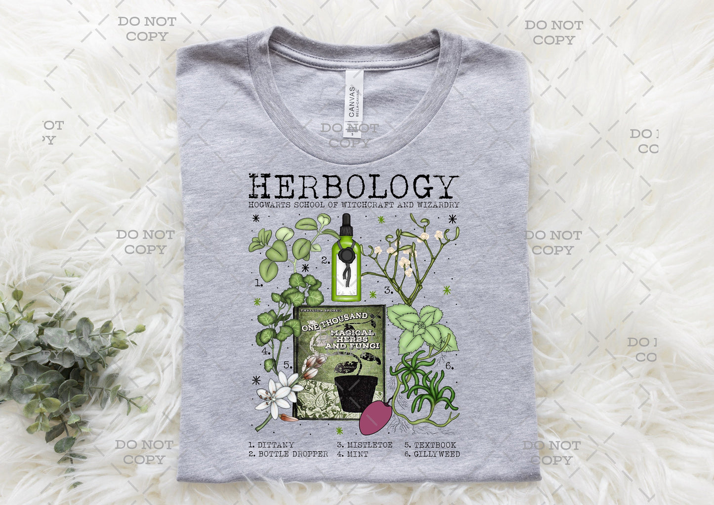 Herbology Chart Direct to Film Transfer