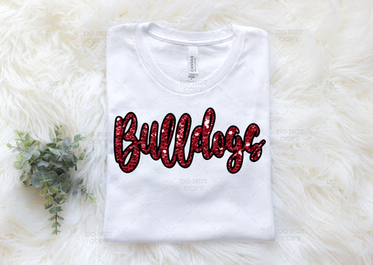 Bulldogs Faux Sequin Direct to Film Transfer