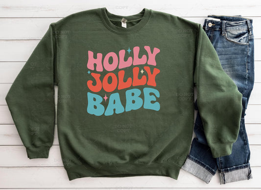 Holly Jolly Babe Direct to Film Transfer